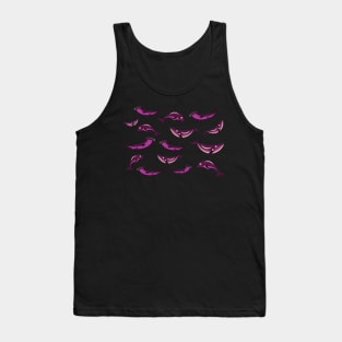 Pink pattern of dolphins and whales Tank Top